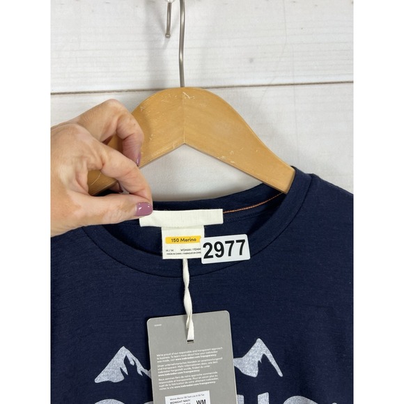 ICEBREAKER Tee Womens M Blue 100% Merino 150 Short Sleeve Co Logo NWT - Picture 6 of 10